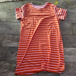 Pink and orange dress, perfect for a swimsuit cover up.
